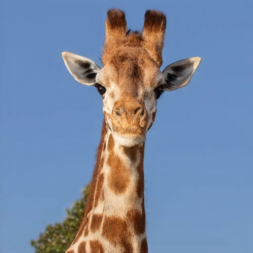 After training: Tall giraffe